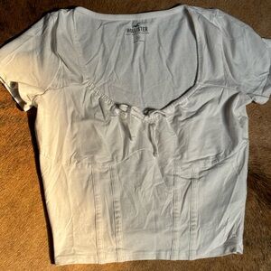 Hollister White Women's Top Medium
